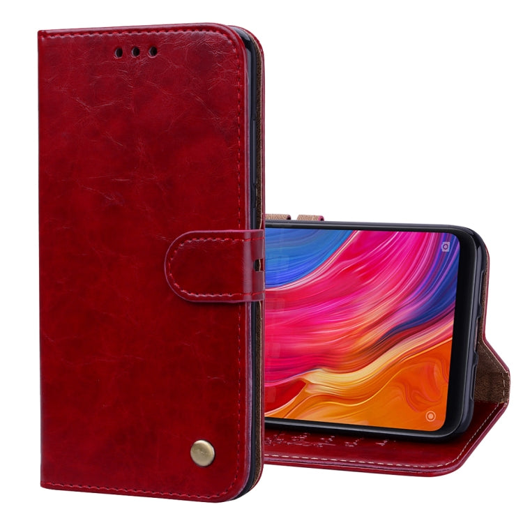 Business Style Oil Wax Texture Horizontal Flip Leather Case for Xiaomi Mi 8, with Holder & Card Slots & Wallet