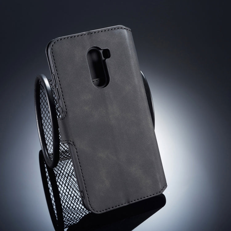 DG.MING Retro Oil Side Horizontal Flip Case for Xiaomi Pocophone F1, with Holder & Card Slots & Wallet