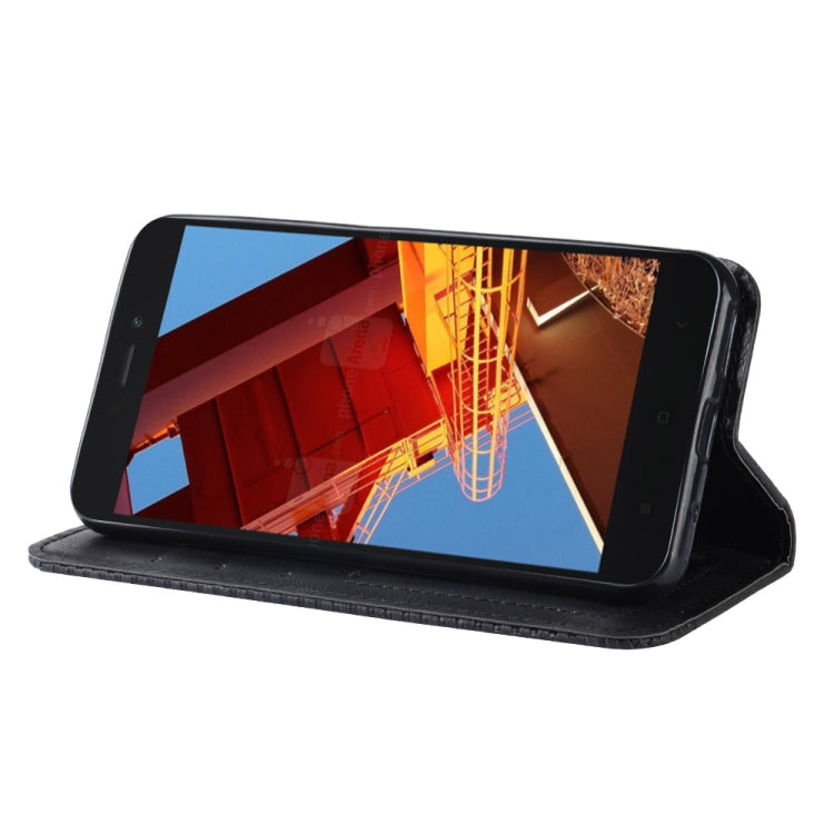 Magnetic Buckle Retro Texture Horizontal Flip Leather Case for Xiaomi Redmi Go, with Holder & Card Slots & Wallet