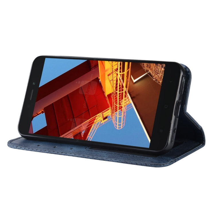 Magnetic Buckle Retro Texture Horizontal Flip Leather Case for Xiaomi Redmi Go, with Holder & Card Slots & Wallet