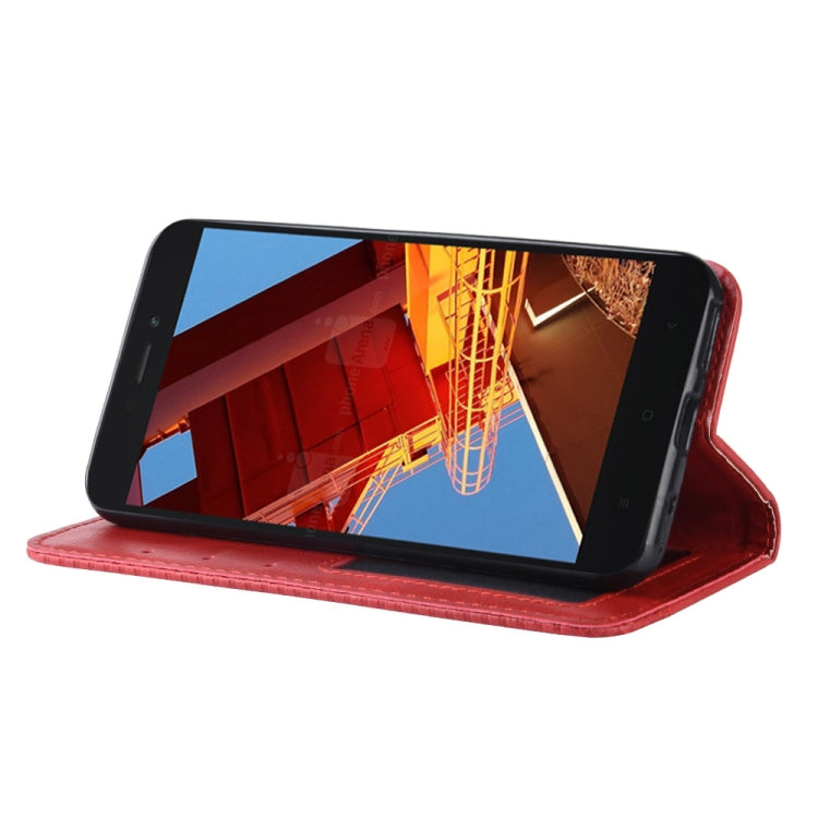 Magnetic Buckle Retro Texture Horizontal Flip Leather Case for Xiaomi Redmi Go, with Holder & Card Slots & Wallet
