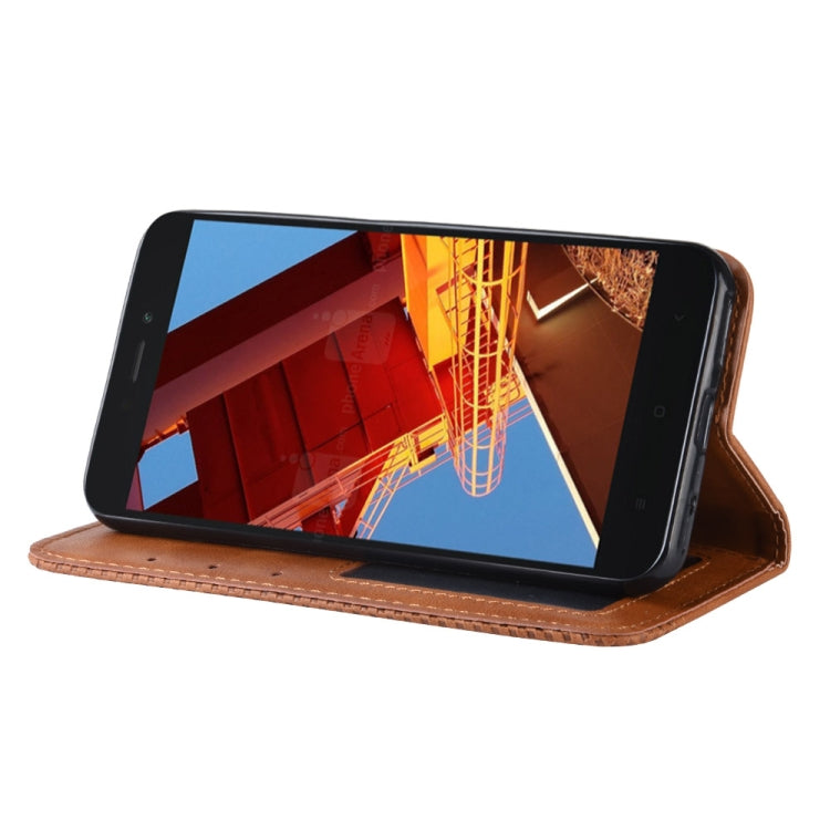 Magnetic Buckle Retro Texture Horizontal Flip Leather Case for Xiaomi Redmi Go, with Holder & Card Slots & Wallet