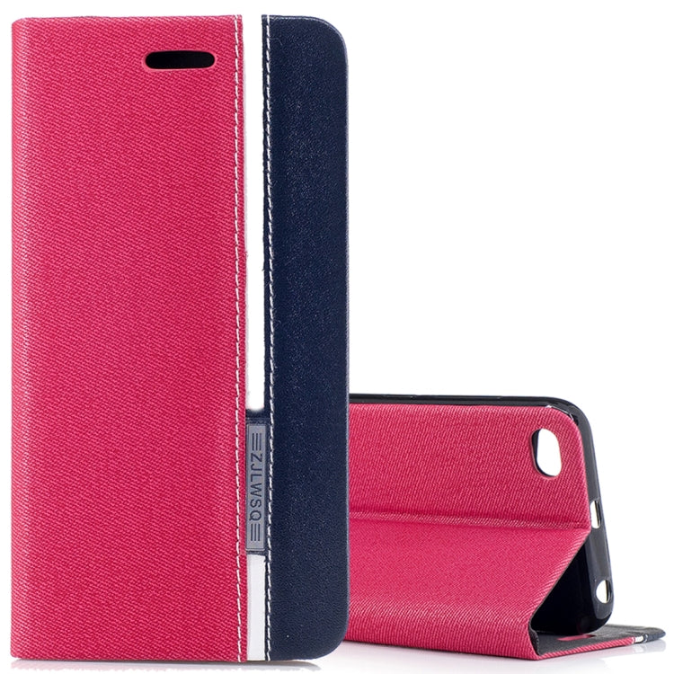 For Xiaomi  Redmi 5A Contrast Color Canvas Texture Horizontal Flip Leather Case with Holder & Card Slot