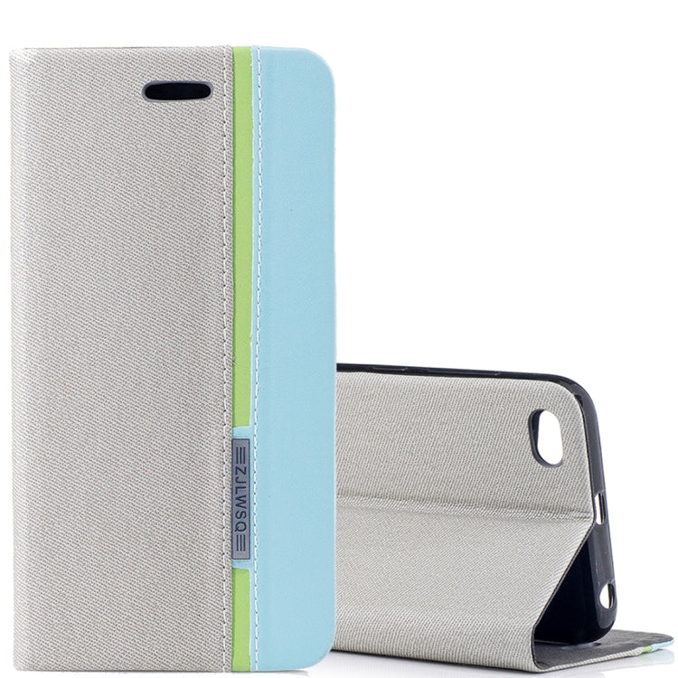 For Xiaomi  Redmi 5A Contrast Color Canvas Texture Horizontal Flip Leather Case with Holder & Card Slot