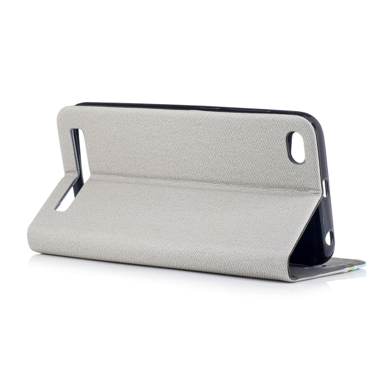 For Xiaomi  Redmi 5A Contrast Color Canvas Texture Horizontal Flip Leather Case with Holder & Card Slot