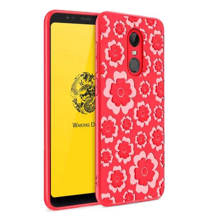 For Xiaomi  Redmi 5 Plus 3D Suspension Carving Pattern TPU Protective Back Case