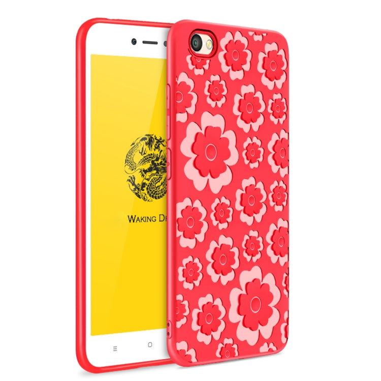 For Xiaomi  Redmi Note 5A 3D Suspension Carving Pattern TPU Protective Back Case