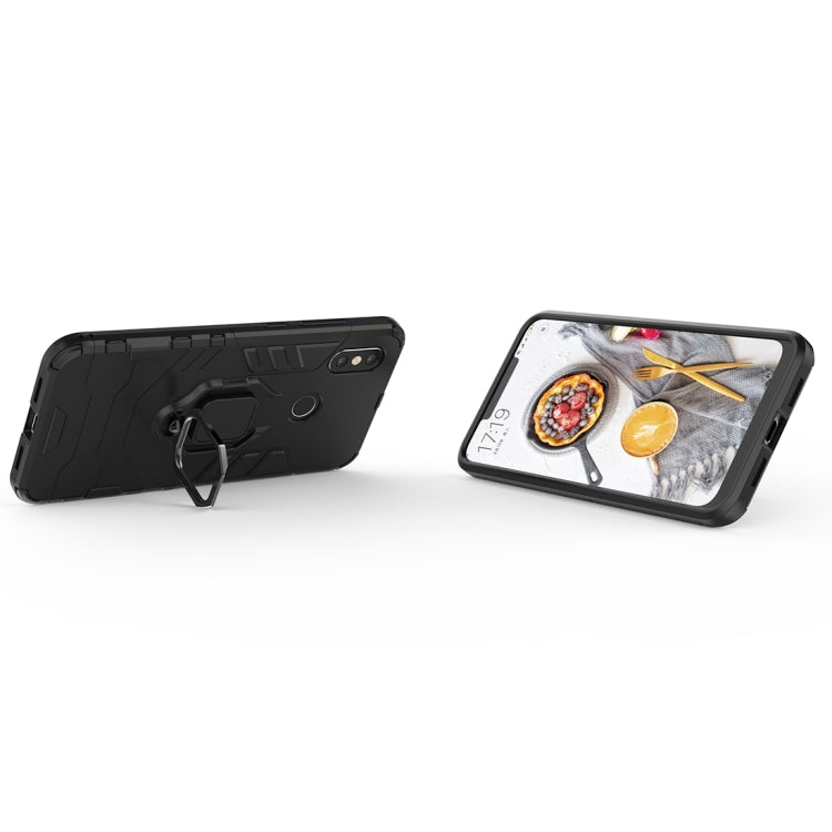 PC + TPU Shockproof Protective Case with Magnetic Ring Holder for Xiaomi Mi 8