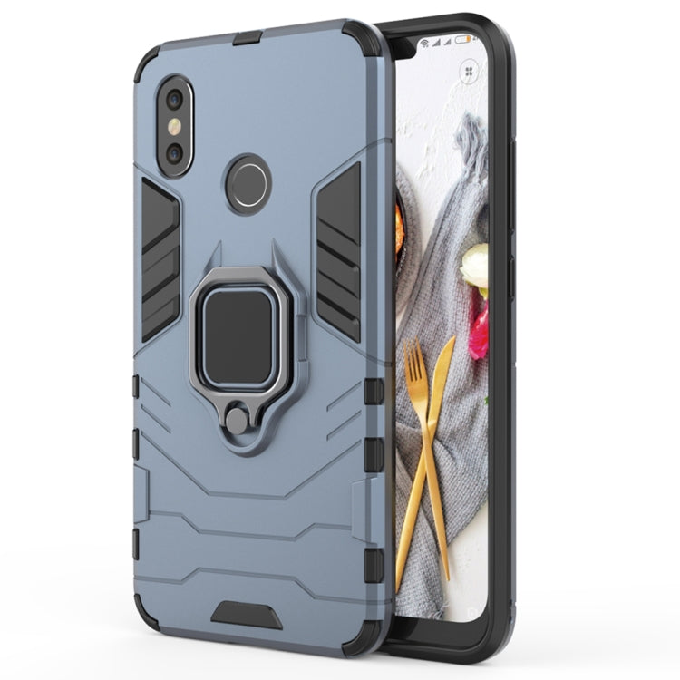 PC + TPU Shockproof Protective Case with Magnetic Ring Holder for Xiaomi Mi 8