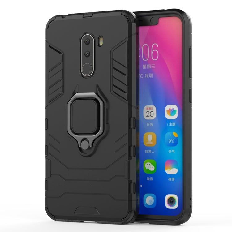 PC + TPU Shockproof Protective Case with Magnetic Ring Holder for Xiaomi Pocophone F1
