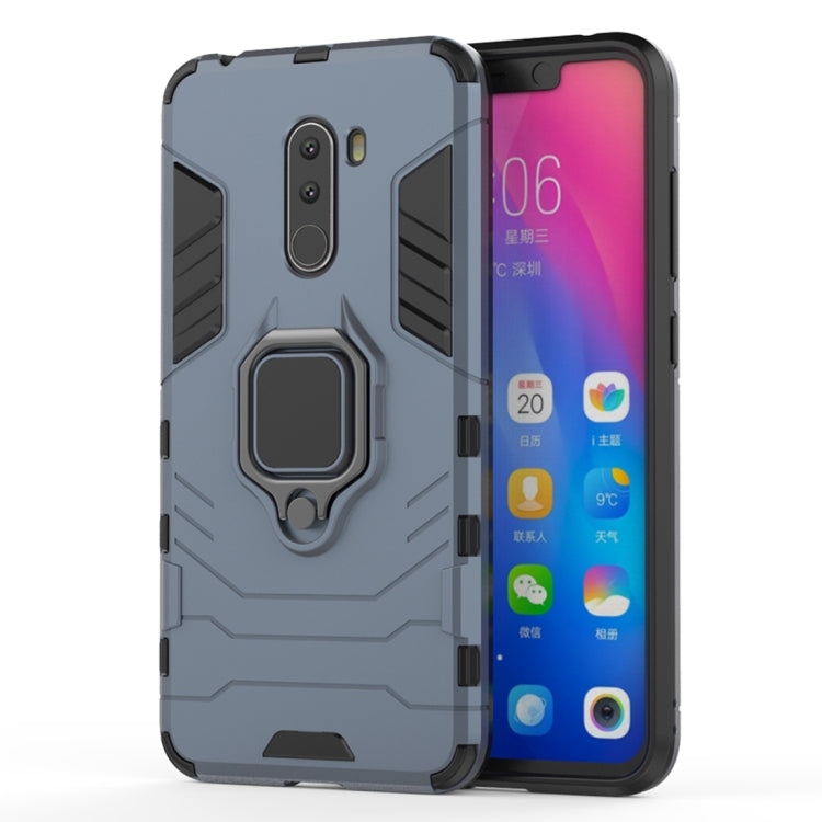 PC + TPU Shockproof Protective Case with Magnetic Ring Holder for Xiaomi Pocophone F1