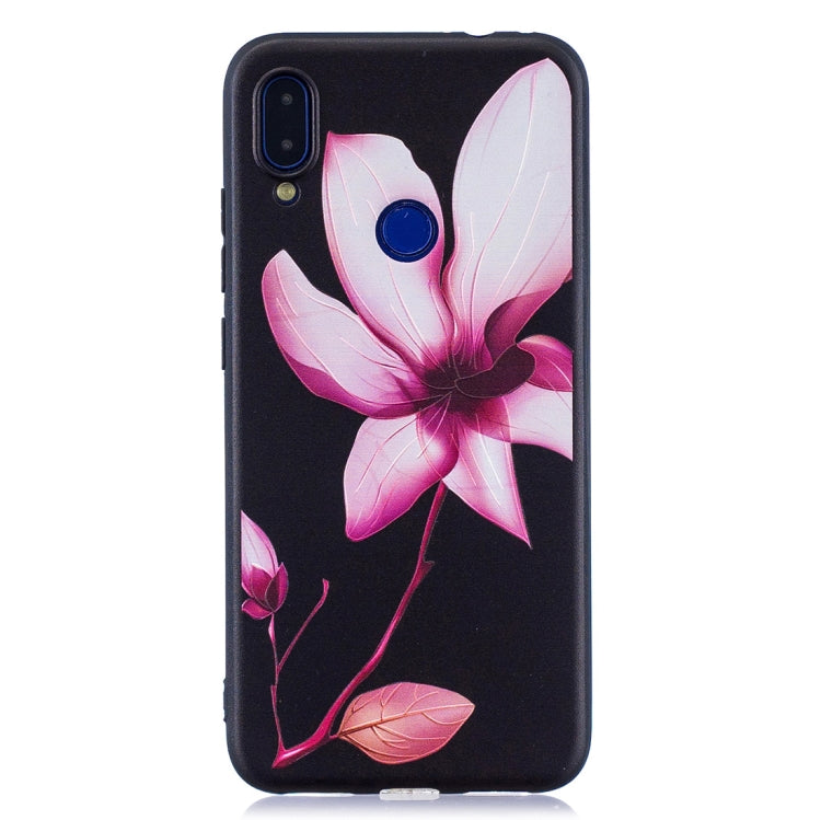 Embossed Painted Lotus Pattern TPU Case for Xiaomi Redmi Note 7 / Redmi Note 7 Pro