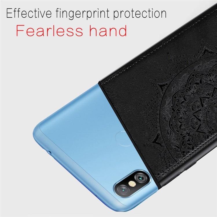 Pressed Printing Mandragora Pattern Fabric Texture TPU + PC Shockproof Case for Xiaomi Redmi Note 6 Pro