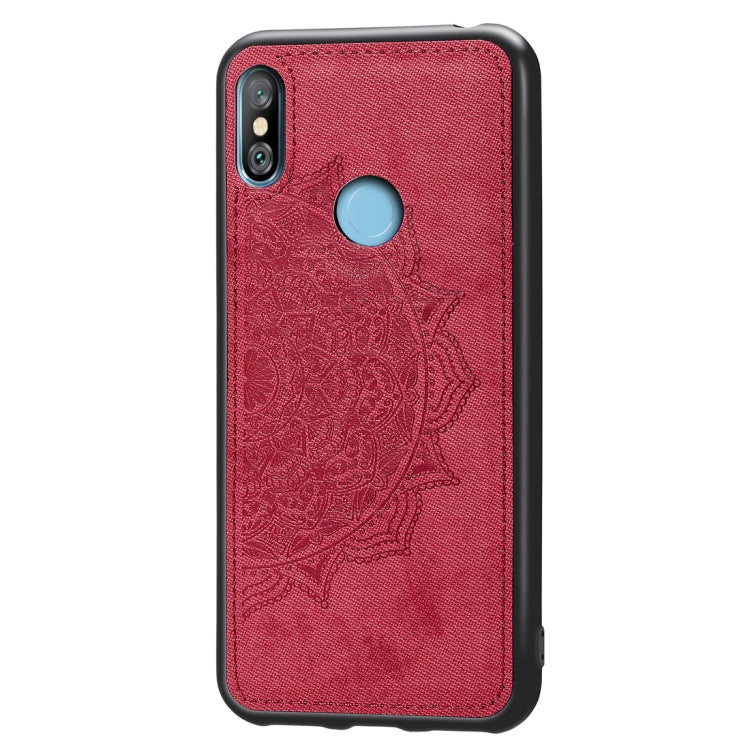 Pressed Printing Mandragora Pattern Fabric Texture TPU + PC Shockproof Case for Xiaomi Redmi Note 6 Pro