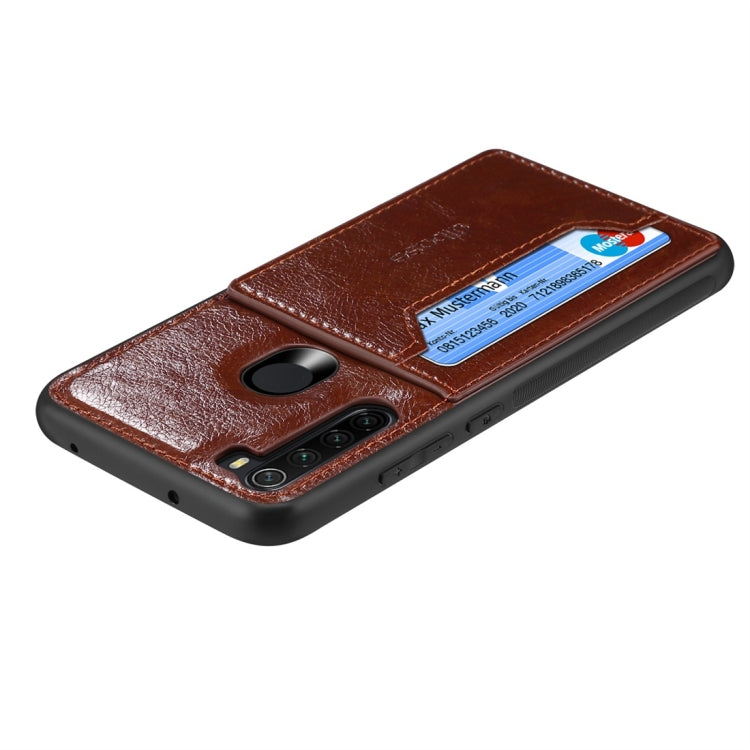 For Xiaomi Redmi Note 8 Dibase TPU + PC + PU Crazy Horse Texture Protective Case with Holder & Card Slots