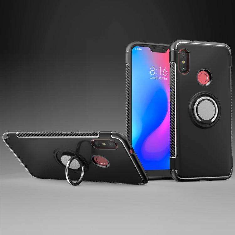 Magnetic 360 Degree Rotation Ring Holder Armor Protective Case for Xiaomi Redmi 6 Pro