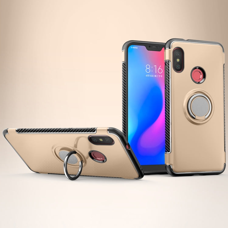 Magnetic 360 Degree Rotation Ring Holder Armor Protective Case for Xiaomi Redmi 6 Pro