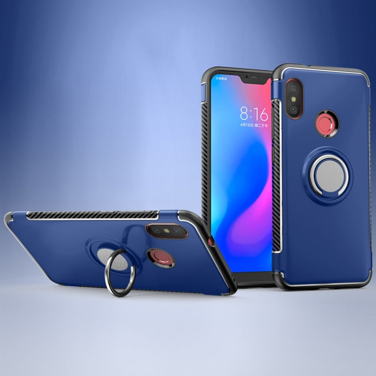 Magnetic 360 Degree Rotation Ring Holder Armor Protective Case for Xiaomi Redmi 6 Pro