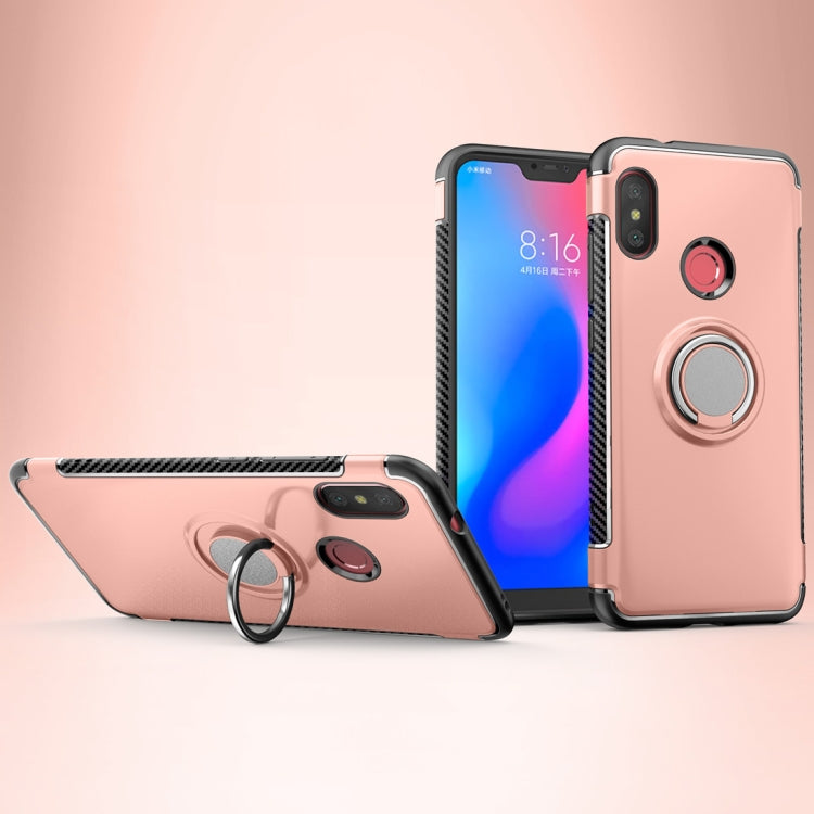 Magnetic 360 Degree Rotation Ring Holder Armor Protective Case for Xiaomi Redmi 6 Pro