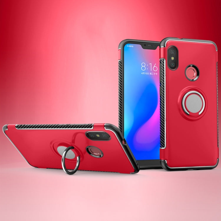 Magnetic 360 Degree Rotation Ring Holder Armor Protective Case for Xiaomi Redmi 6 Pro