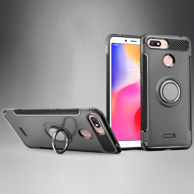 Magnetic 360 Degree Rotation Ring Holder Armor Protective Case for Xiaomi Redmi 6A