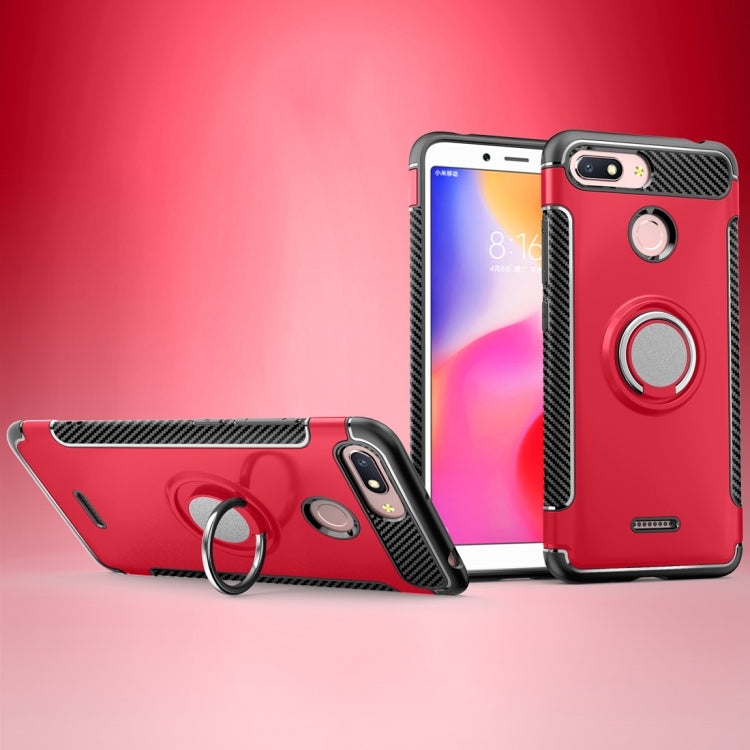 Magnetic 360 Degree Rotation Ring Holder Armor Protective Case for Xiaomi Redmi 6A