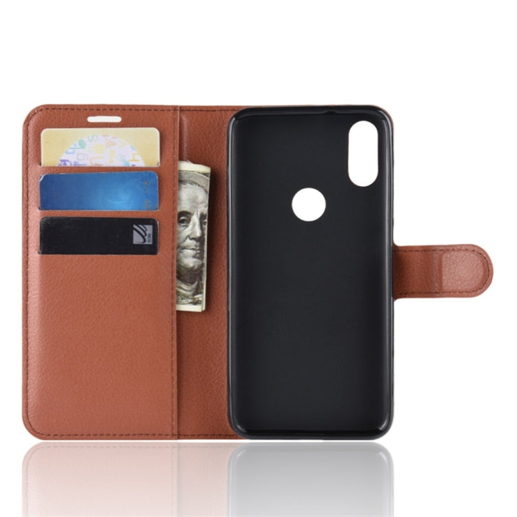 Litchi Texture Horizontal Flip Leather Case for Xiaomi Redmi Note 7, with Wallet & Holder & Card Slots