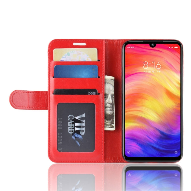 R64 Texture Single Fold Horizontal Flip Leather Case for Xiaomi Redmi Note 7, with Holder & Wallet & Card Slots & Photo Frame
