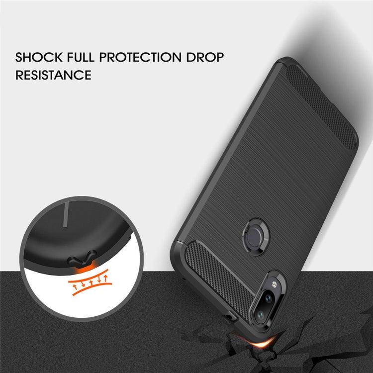 Brushed Texture Carbon Fiber TPU Case for Xiaomi Mi Play