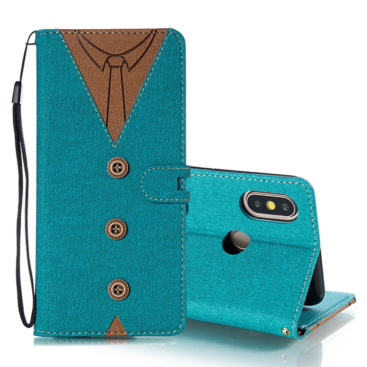 Splicing Embossed Male Style Horizontal Flip Leather Case for Xiaomi Mi 6X / A2, with Holder & Card Slots & Wallet & Lanyard