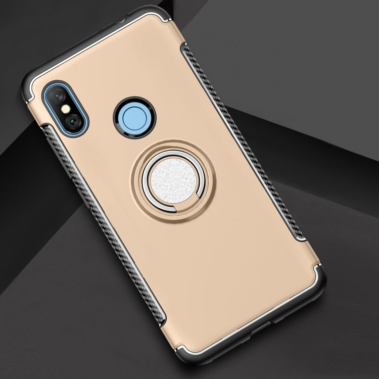 Magnetic Armor Protective Case for Xiaomi Redmi Note 6, with 360 Degree Rotation Ring Holder