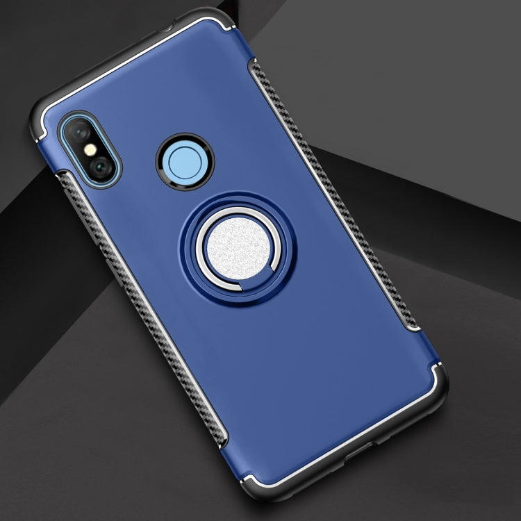 Magnetic Armor Protective Case for Xiaomi Redmi Note 6, with 360 Degree Rotation Ring Holder