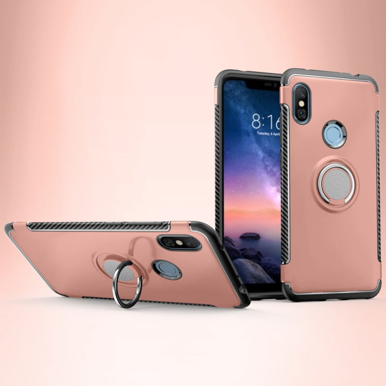 Magnetic Armor Protective Case for Xiaomi Redmi Note 6, with 360 Degree Rotation Ring Holder