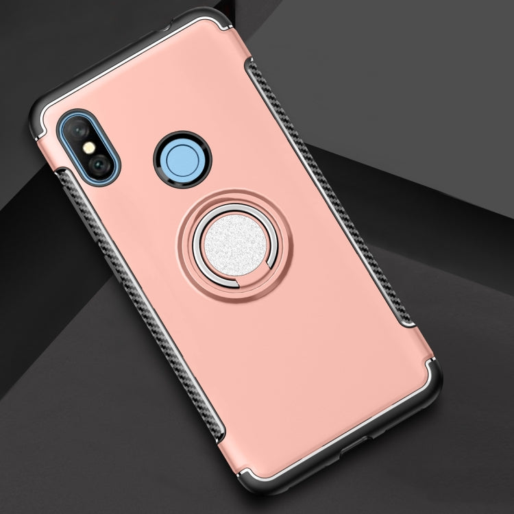 Magnetic Armor Protective Case for Xiaomi Redmi Note 6, with 360 Degree Rotation Ring Holder