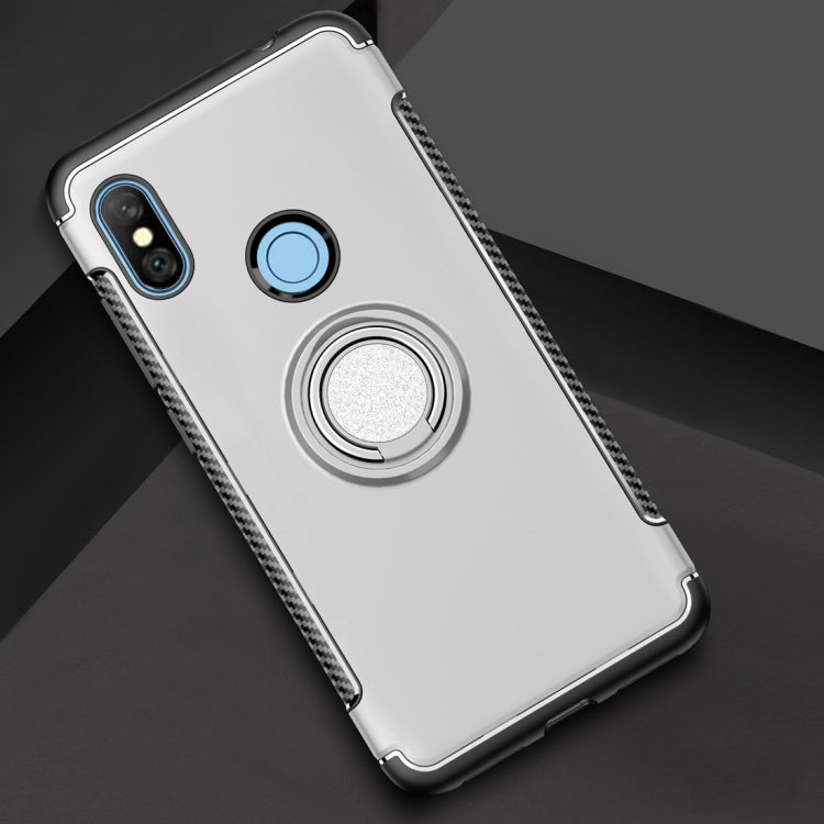 Magnetic Armor Protective Case for Xiaomi Redmi Note 6, with 360 Degree Rotation Ring Holder