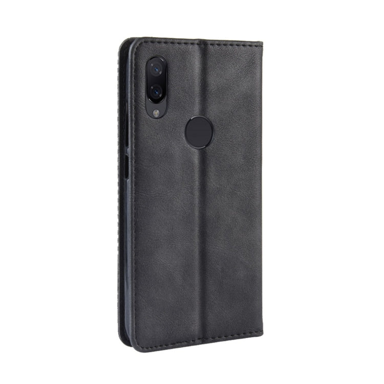 Magnetic Buckle Retro Texture Horizontal Flip Leather Case for Xiaomi Redmi Note 7, with Holder & Card Slots & Wallet