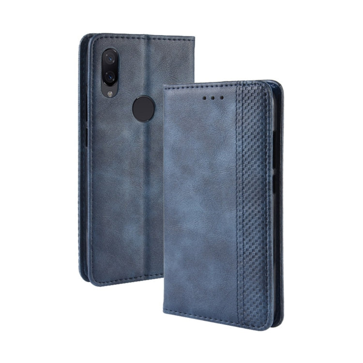 Magnetic Buckle Retro Texture Horizontal Flip Leather Case for Xiaomi Redmi Note 7, with Holder & Card Slots & Wallet