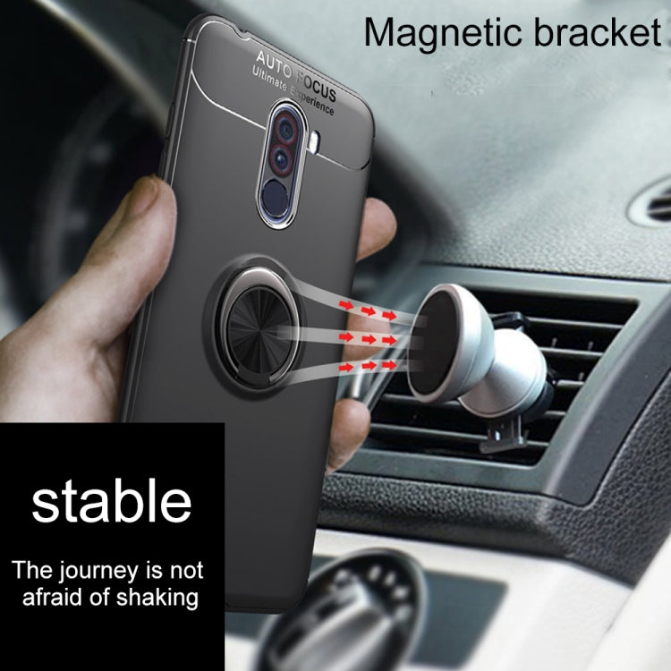 Lenuo  Magnetic Metal Ring Phone Holder TPU Case for Xiaomi POCO F1
