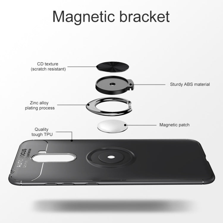 Lenuo  Magnetic Metal Ring Phone Holder TPU Case for Xiaomi POCO F1