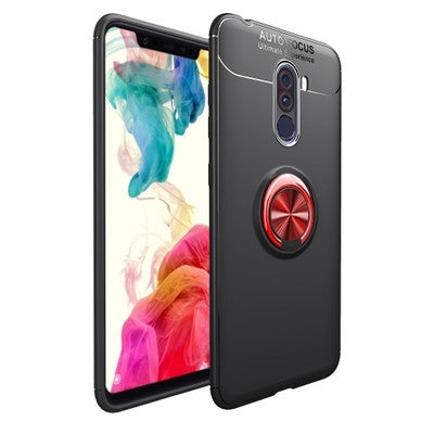 Lenuo  Magnetic Metal Ring Phone Holder TPU Case for Xiaomi POCO F1