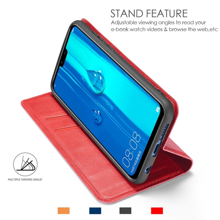 Retro Simple Ultra-thin Magnetic Horizontal Flip Leather Case for Xiaomi Redmi Note 7, with Holder & Card Slots & Lanyard