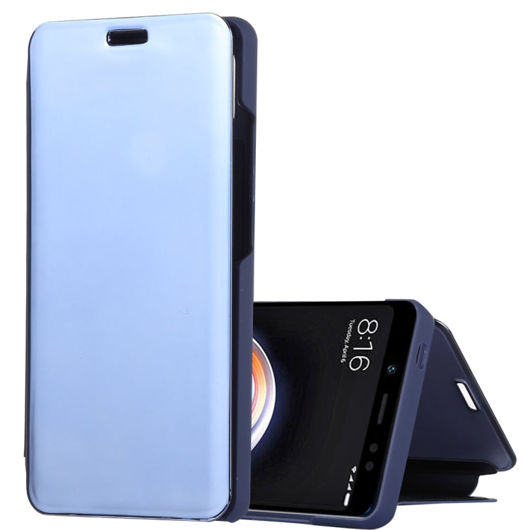 Mirror Clear View Horizontal Flip PU Leather Case for Xiaomi Redmi Note 5 Pro, with Holder