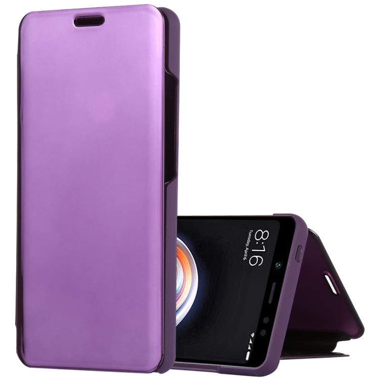 Mirror Clear View Horizontal Flip PU Leather Case for Xiaomi Redmi Note 5 Pro, with Holder