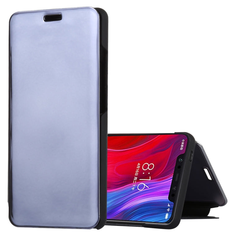 Mirror Clear View Horizontal Flip PU Leather Case for Xiaomi Mi 8, with Holder