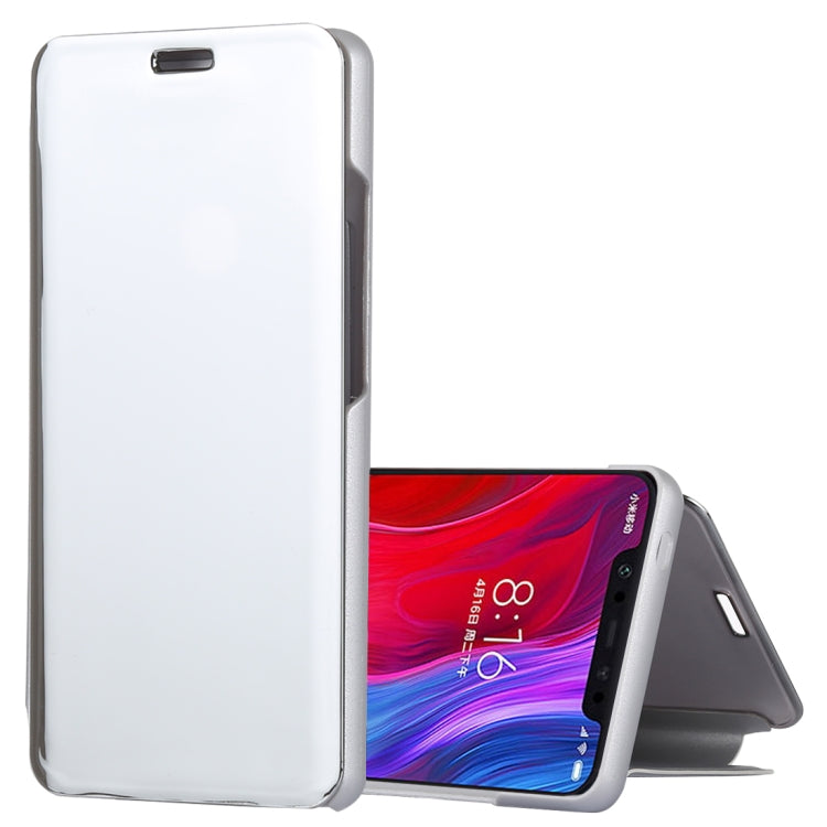 Mirror Clear View Horizontal Flip PU Leather Case for Xiaomi Mi 8, with Holder