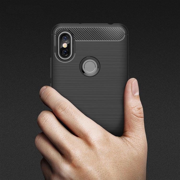 Brushed Texture Carbon Fiber Shockproof TPU Case for Xiaomi Redmi S2