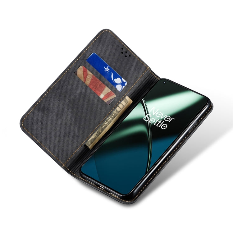 Denim Texture Leather Phone Case For Xiaomi Redmi Note 11T Pro+ / Note 12 T Pro / Poco X4 GT