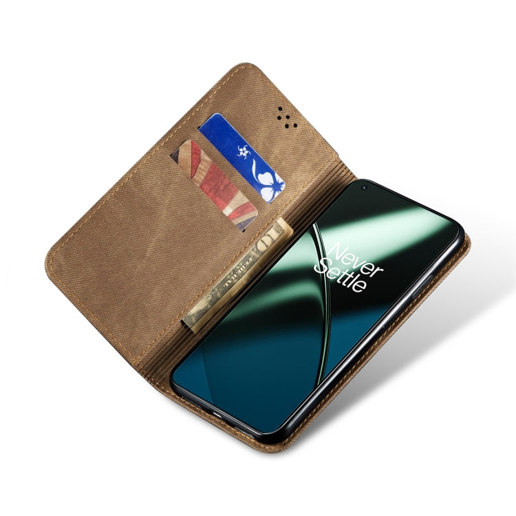 Denim Texture Leather Phone Case For Xiaomi Redmi Note 11T Pro+ / Note 12 T Pro / Poco X4 GT