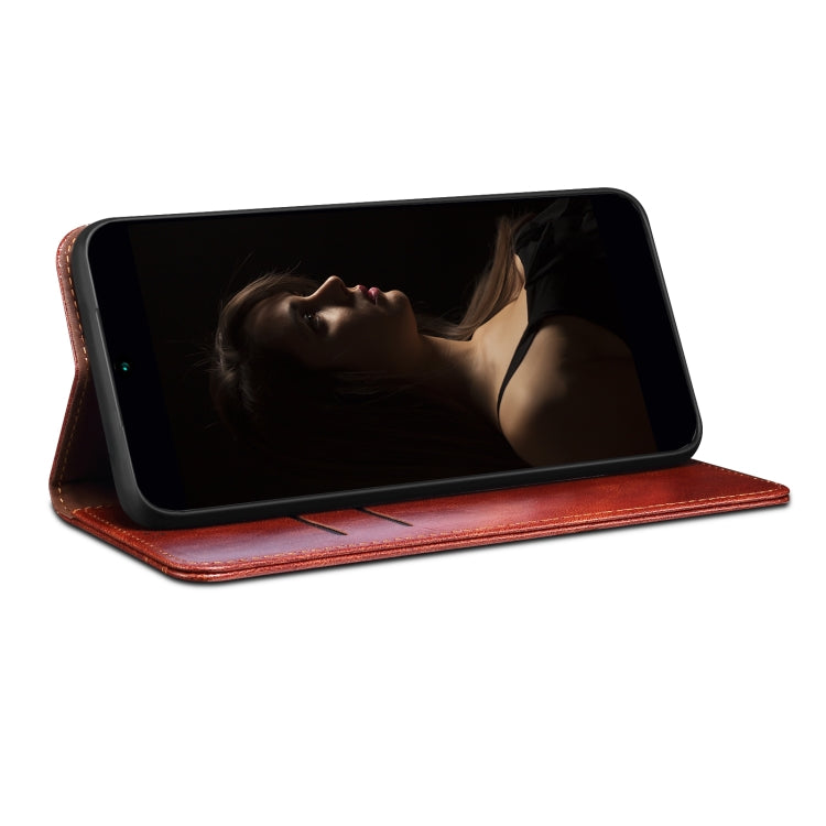 Oil Wax Crazy Horse Texture Leather Phone Case For Xiaomi Redmi Note 11T Pro+ / Note 12 T Pro / Poco X4 GT