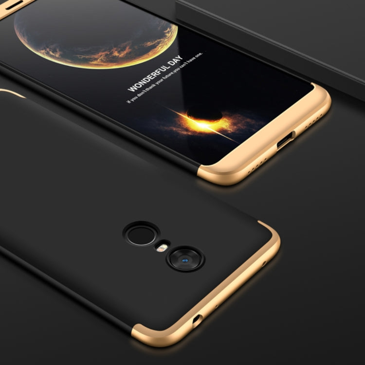 GKK Xiaomi Redmi 5 Plus Three Stage Splicing 360 Degree Full Coverage PC Protective Case Back Cover